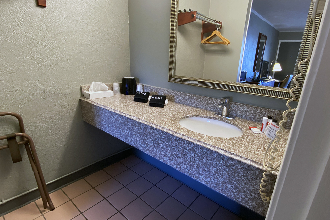 Bathroom vanity gray room