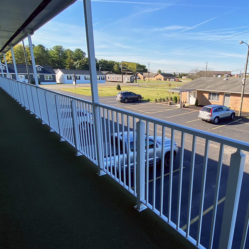 Exterior view from 2nd floor at Lake Logan Inn